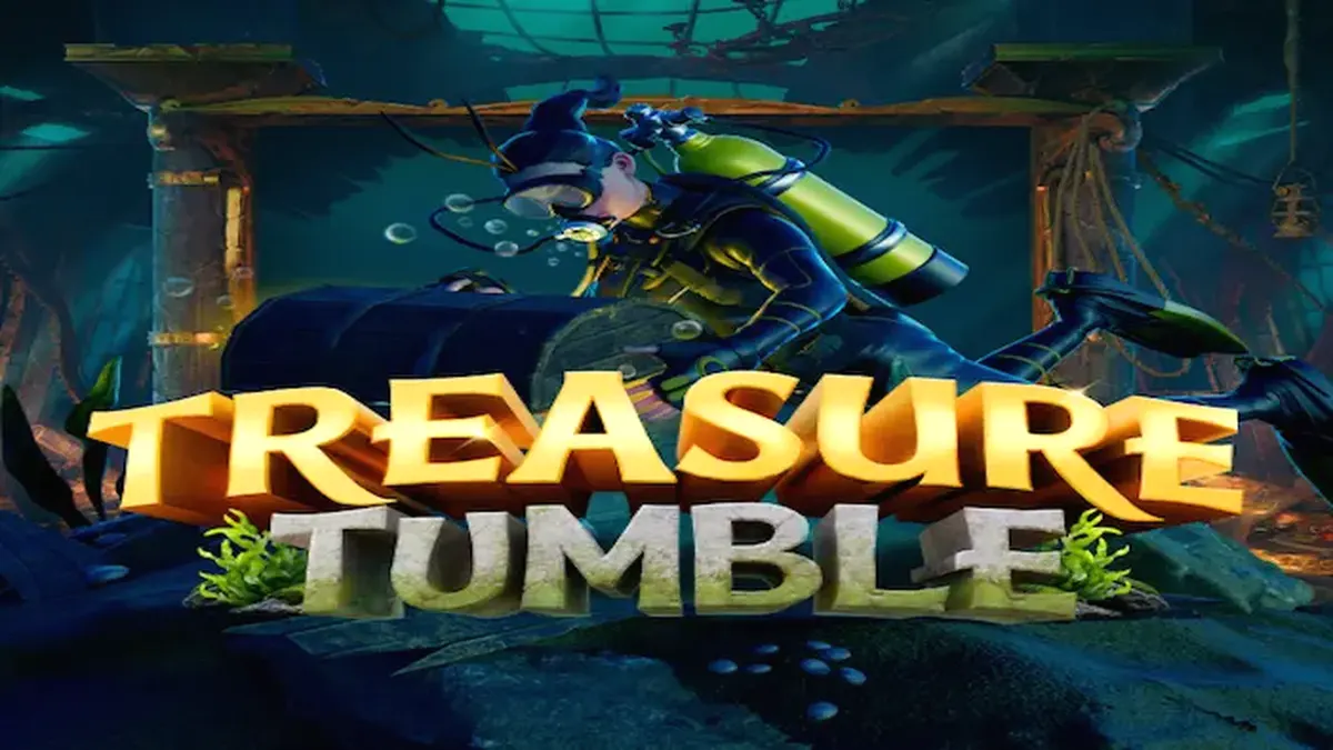 Isang underwater treasure hunt theme sa Treasure Tumble slot.
